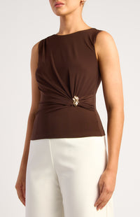 Noah Sleeveless Top - Espresso