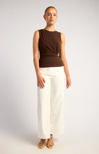 Noah Sleeveless Top - Espresso