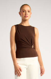 Noah Sleeveless Top - Espresso