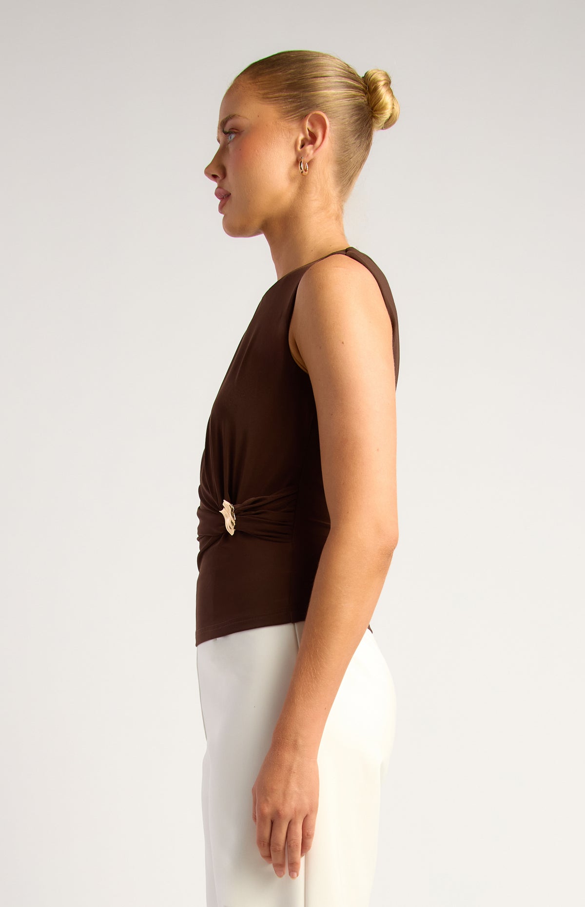 Noah Sleeveless Top - Espresso