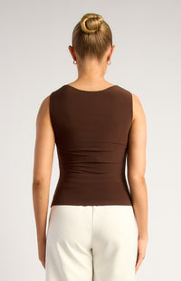 Noah Sleeveless Top - Espresso