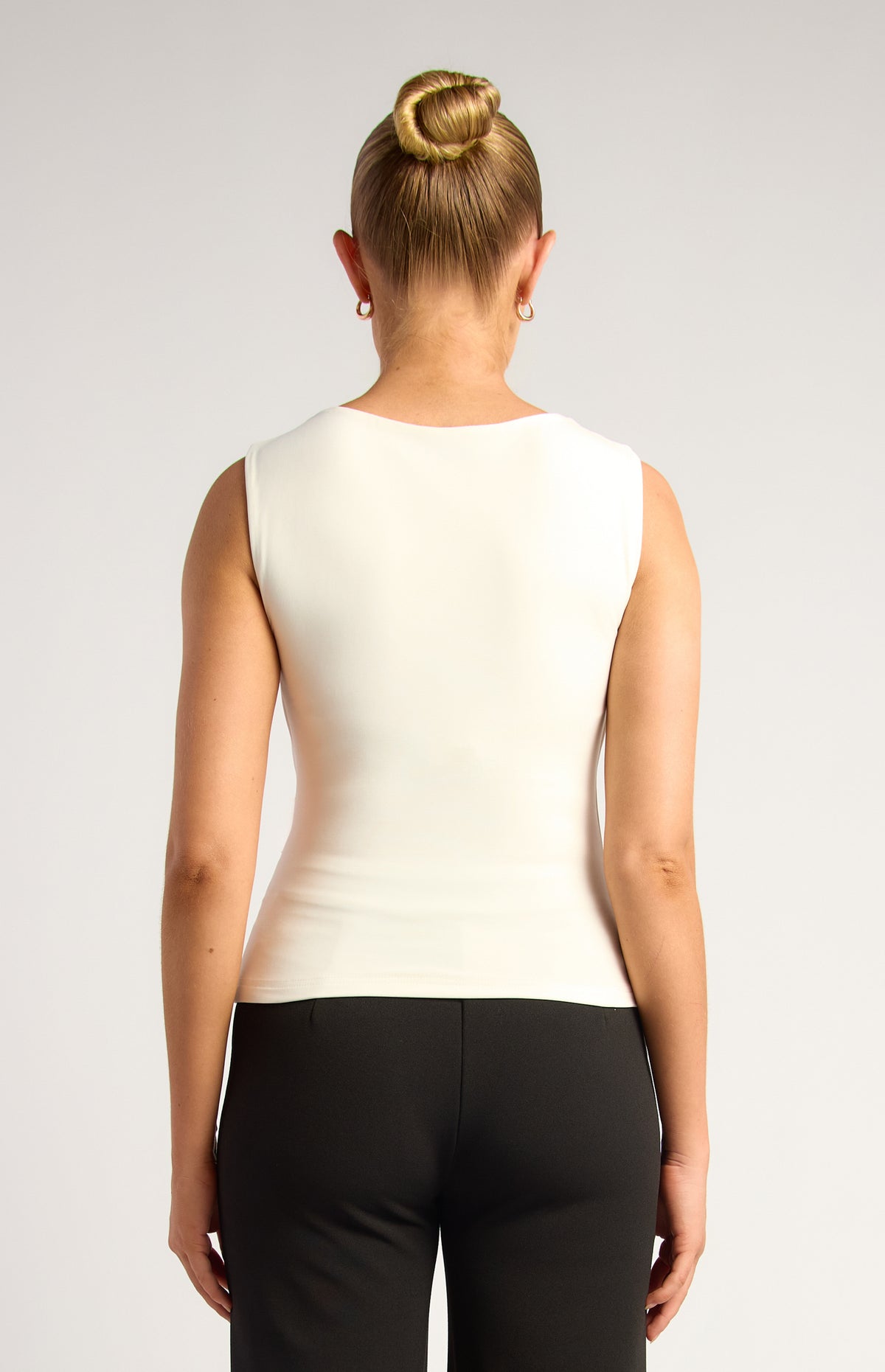 Noah Sleeveless Top - White
