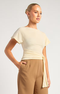 Asplie Short Sleeve Top - White