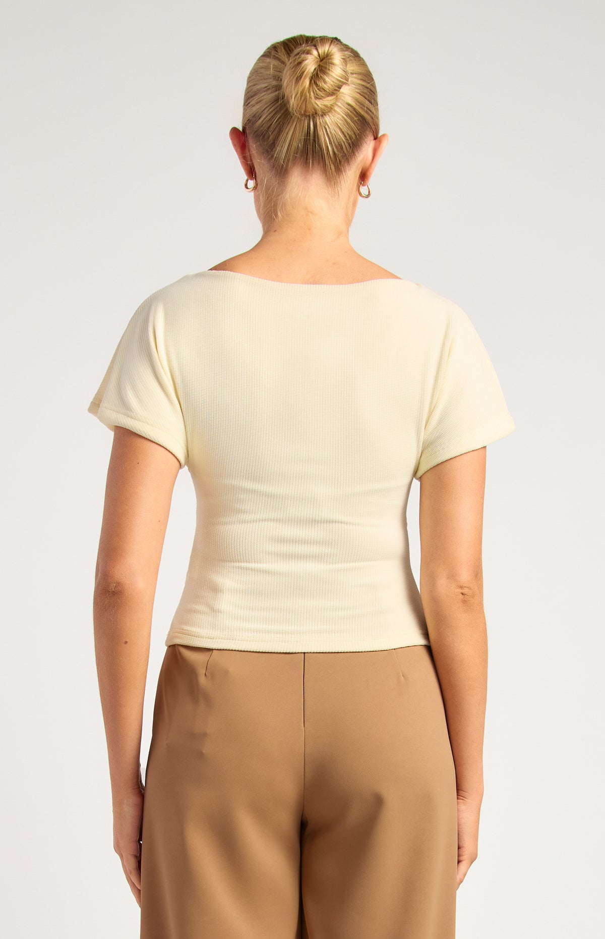 Asplie Short Sleeve Top - White