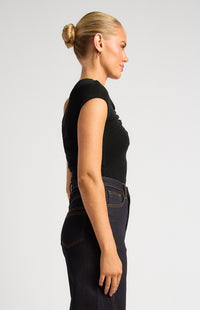 Thelma Off-Shoulder Top - Black