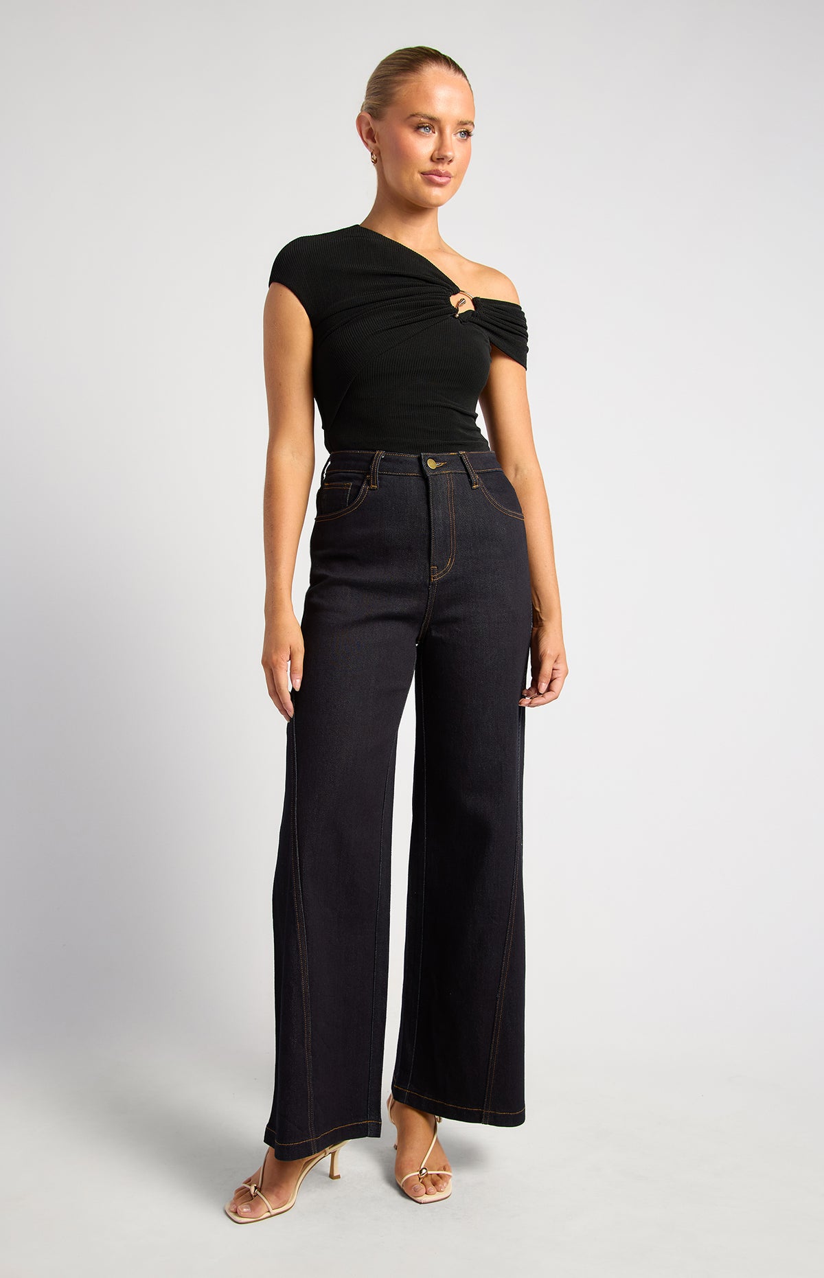 Thelma Off-Shoulder Top - Black