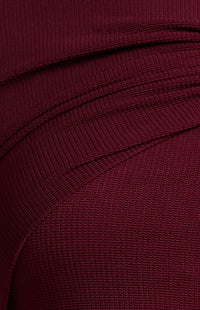 Thelma Off-Shoulder Top - Merlot