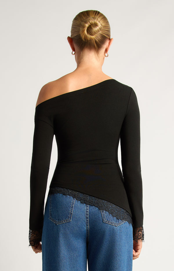 Ravio Off-Shoulder Top - Black