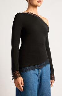 Ravio Off-Shoulder Top - Black