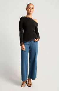 Ravio Off-Shoulder Top - Black