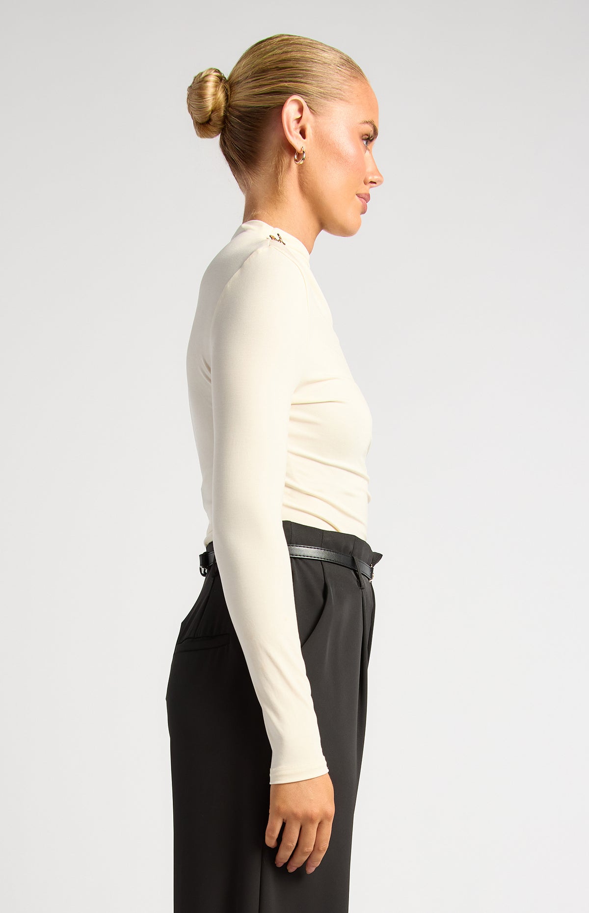 Margot Long Sleeve Top - Bone