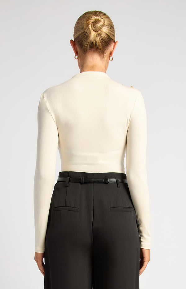 Margot Long Sleeve Top - Bone