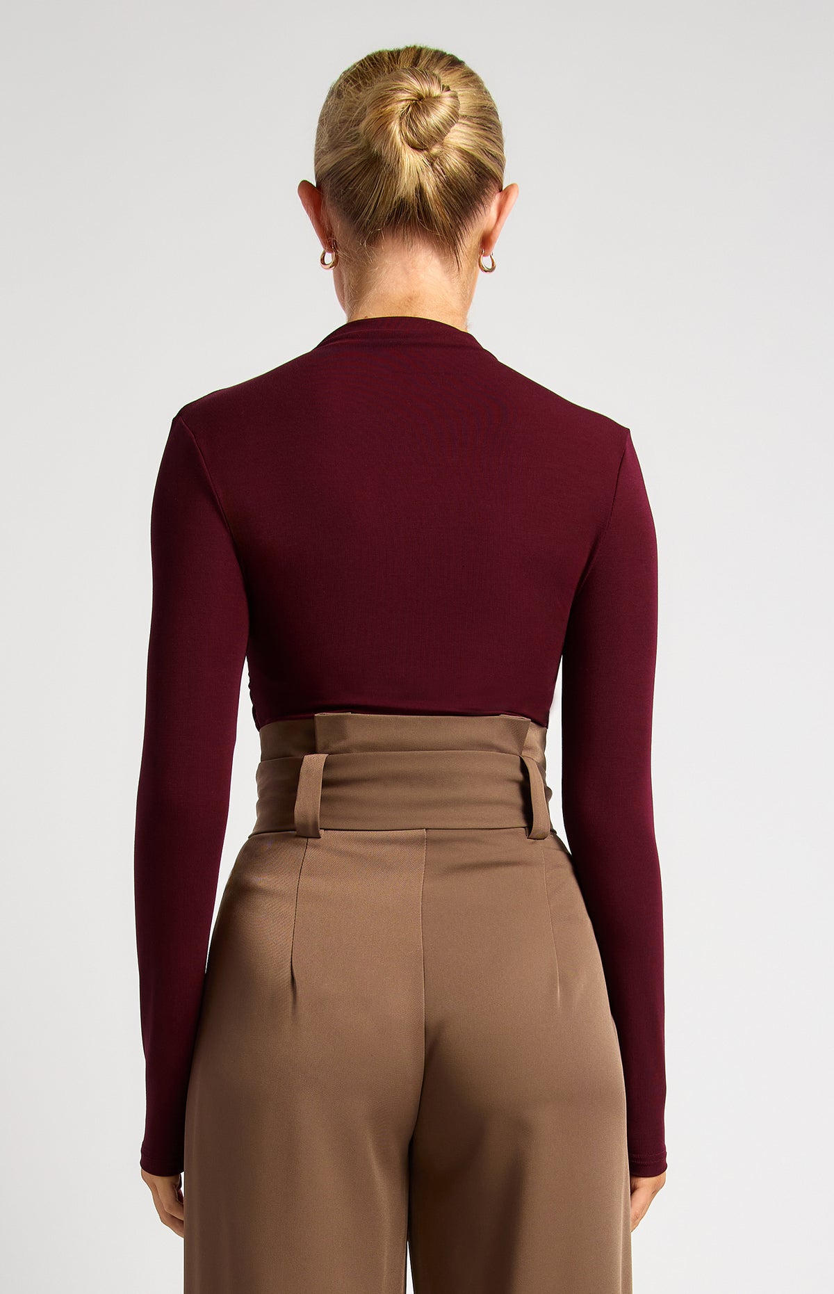 Margot Long Sleeve Top - Merlot