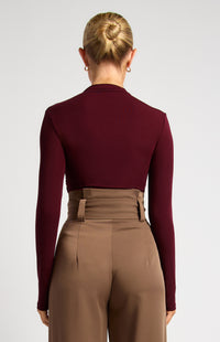 Margot Long Sleeve Top - Merlot
