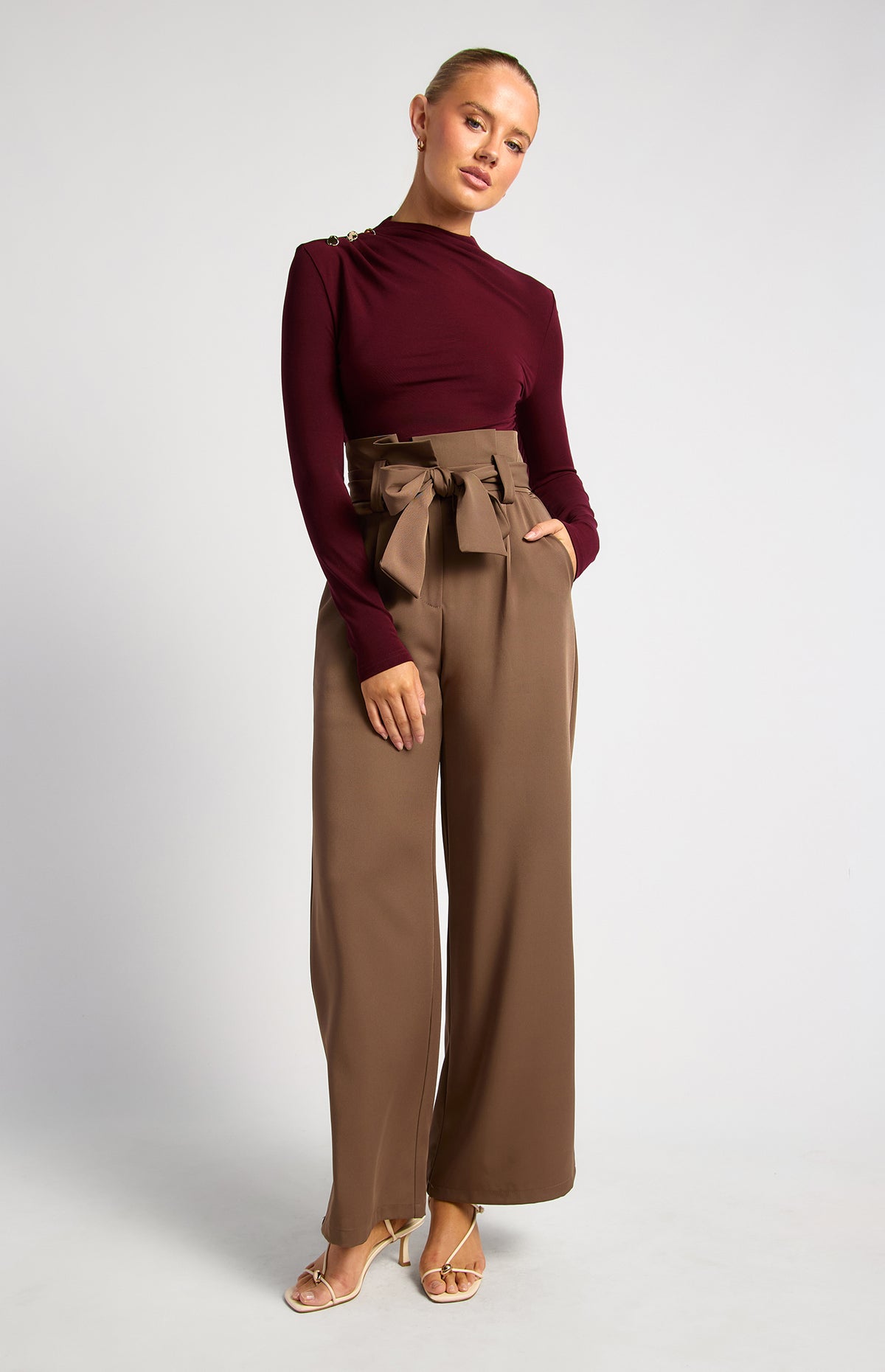 Margot Long Sleeve Top - Merlot