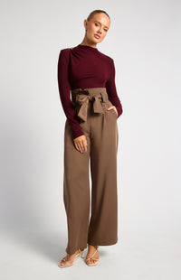 Margot Long Sleeve Top - Merlot