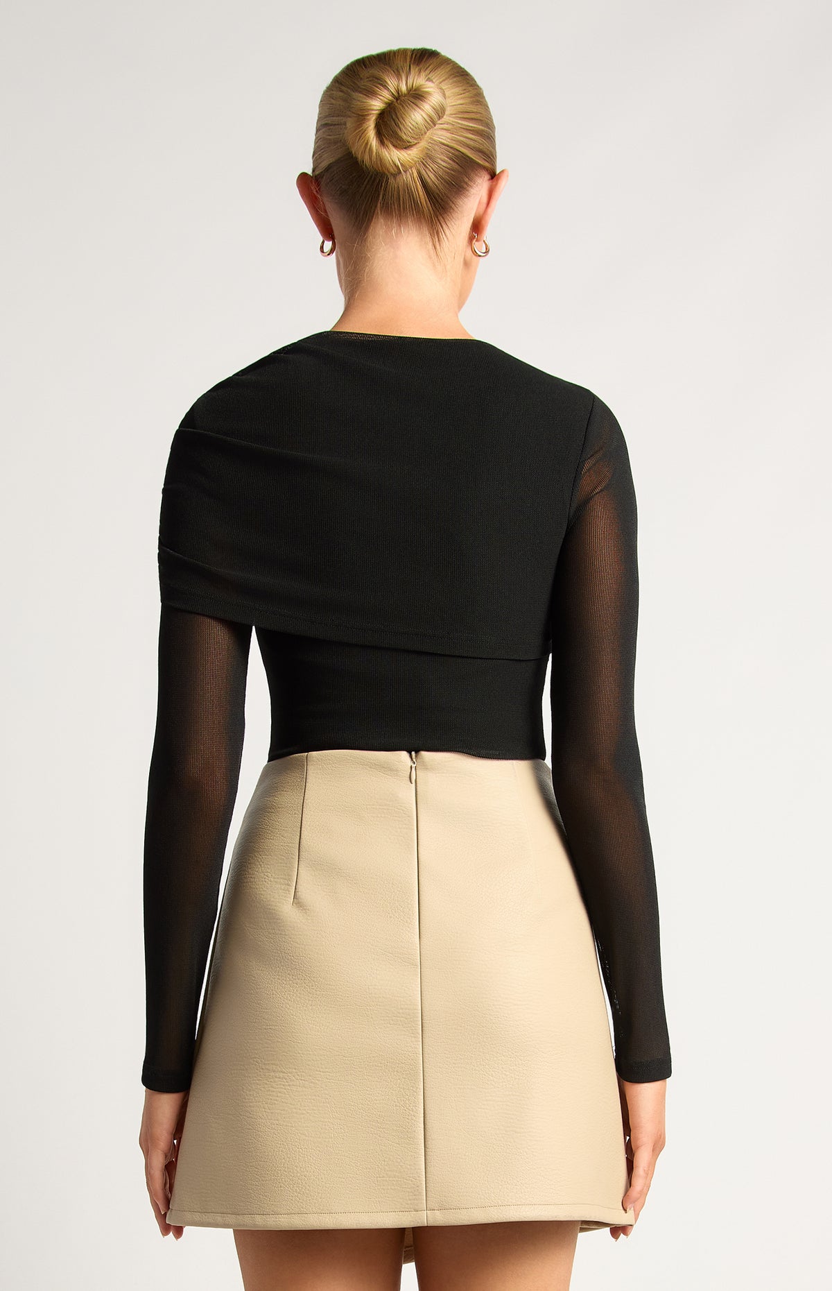 Linnea Long Sleeve Bodysuit - Black