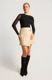 Linnea Long Sleeve Bodysuit - Black
