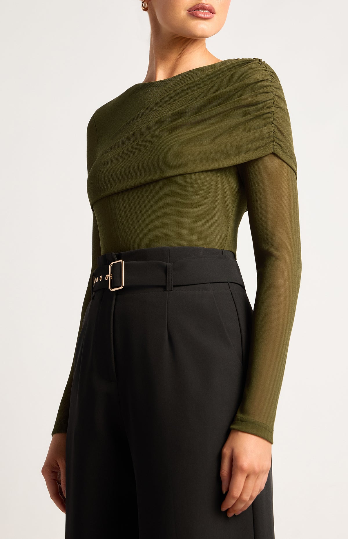 Linnea Long Sleeve Bodysuit - Dark Olive
