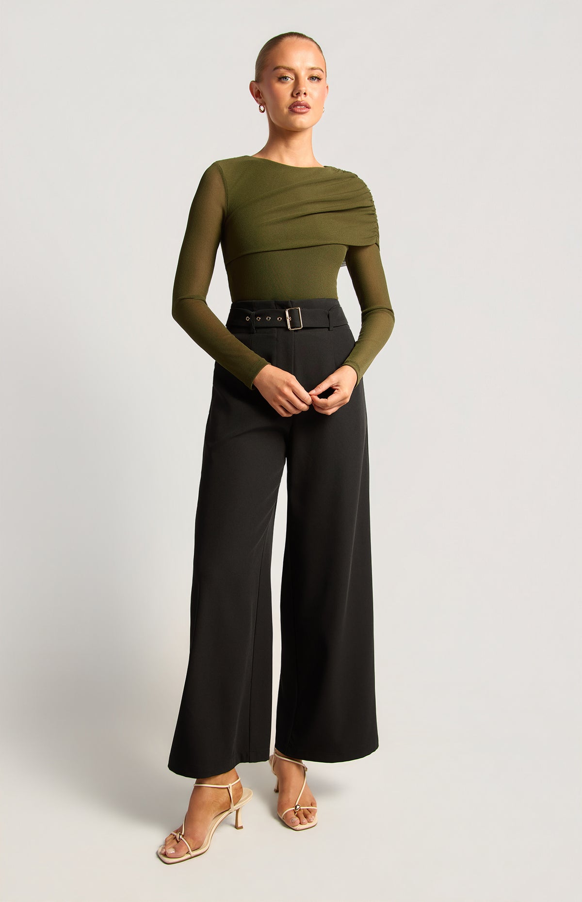 Linnea Long Sleeve Bodysuit - Dark Olive