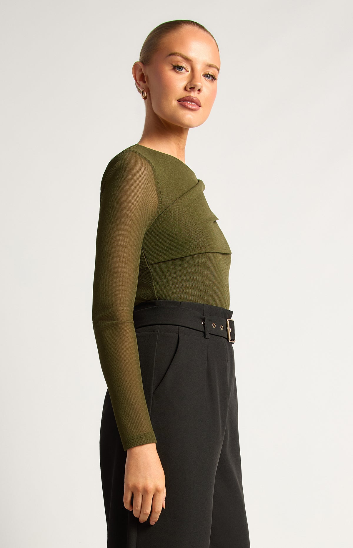 Linnea Long Sleeve Bodysuit - Dark Olive