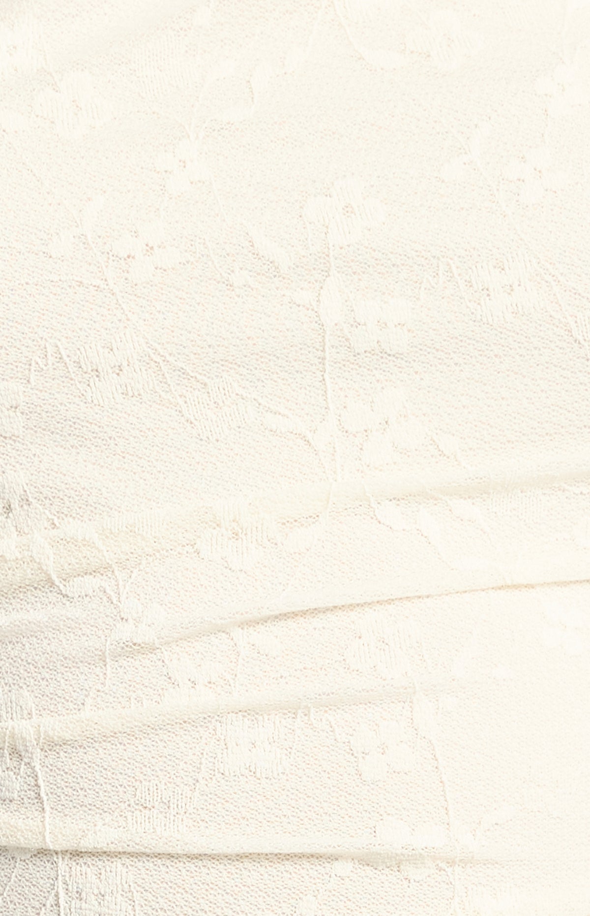 Elaria Floral Lace Sheer Top - White