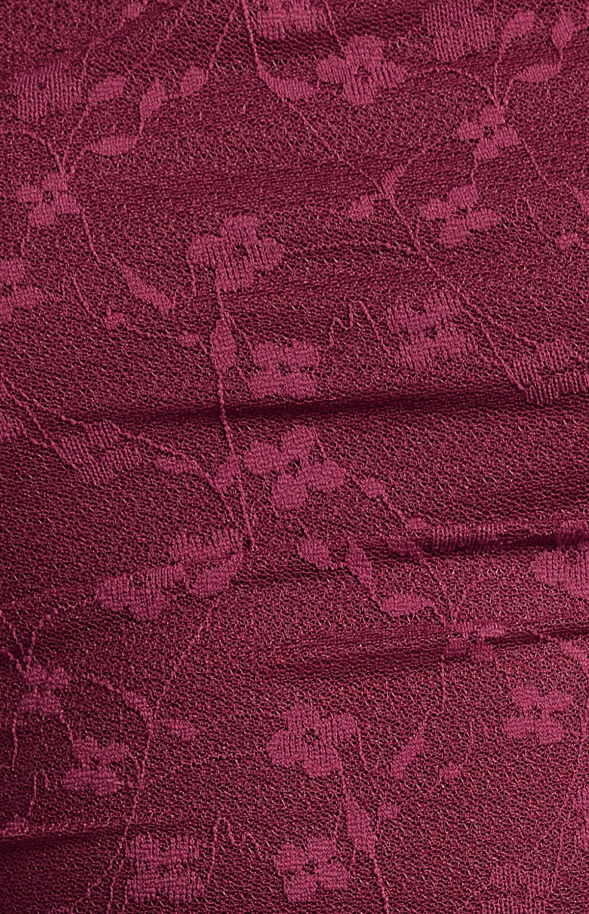 Elaria Floral Lace Sheer Top - Wine