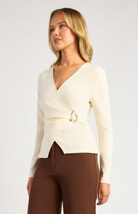 Morgane Long Sleeve Top - Almond
