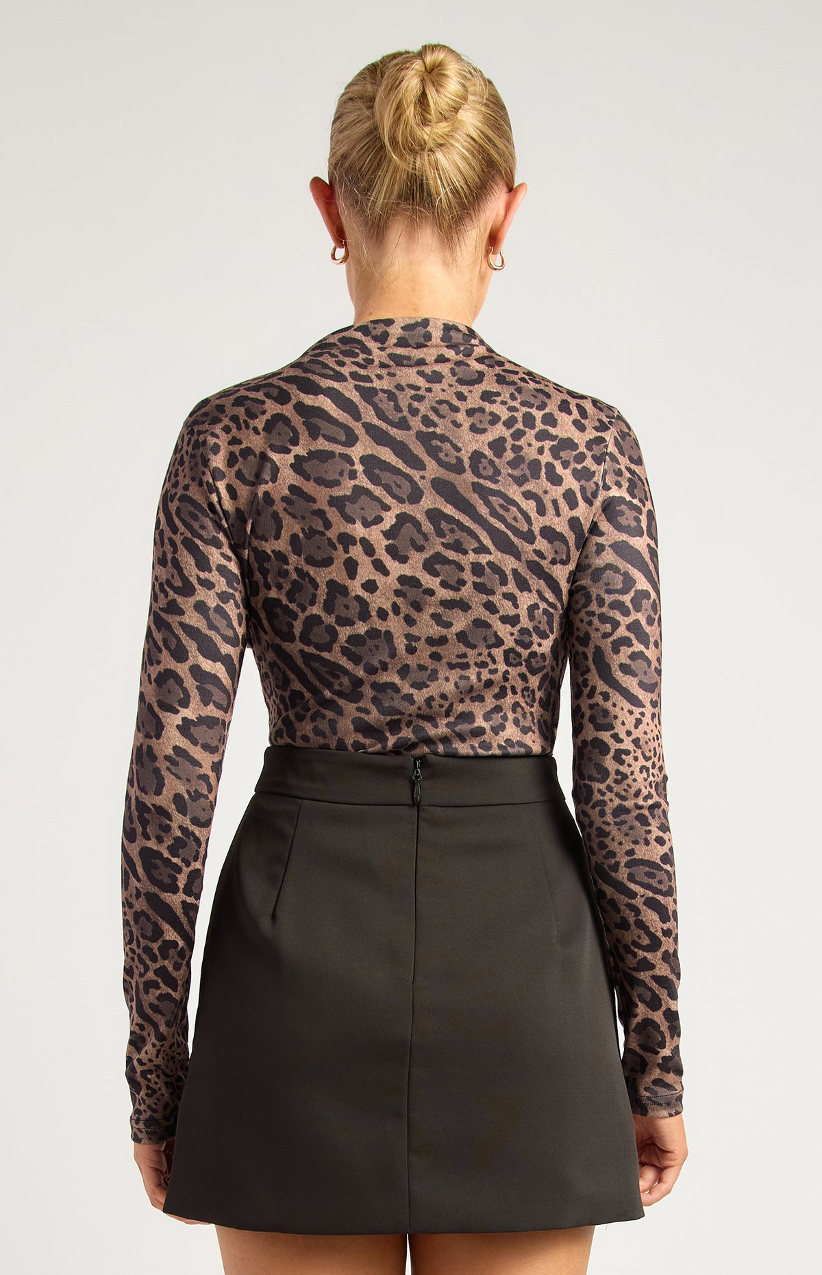 Jordin Long Sleeve Top - Leopard