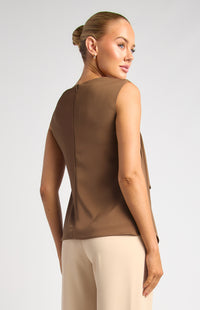 IIona Sleeveless Top - Mocha