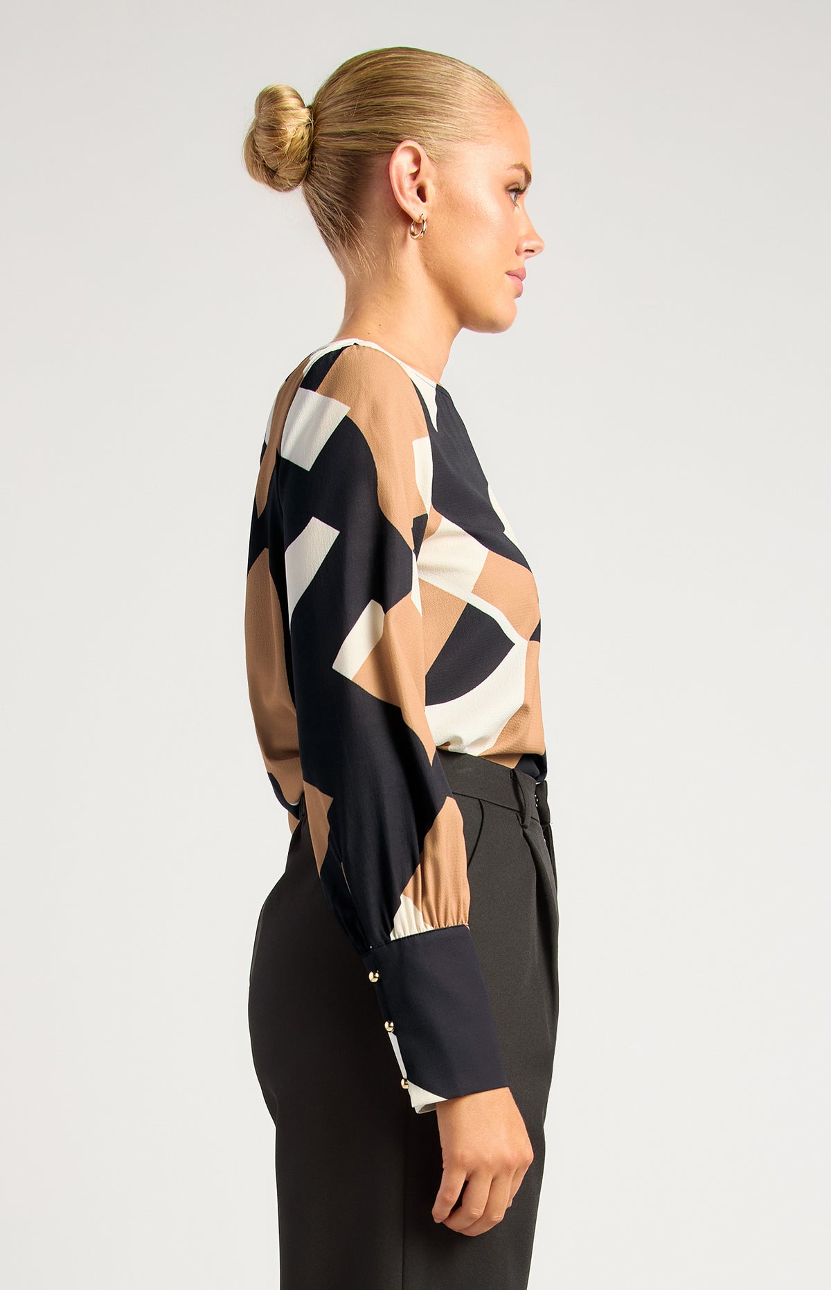 Colton Long Sleeve Top - Mocha Black