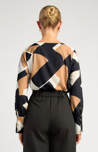 Colton Long Sleeve Top - Mocha Black