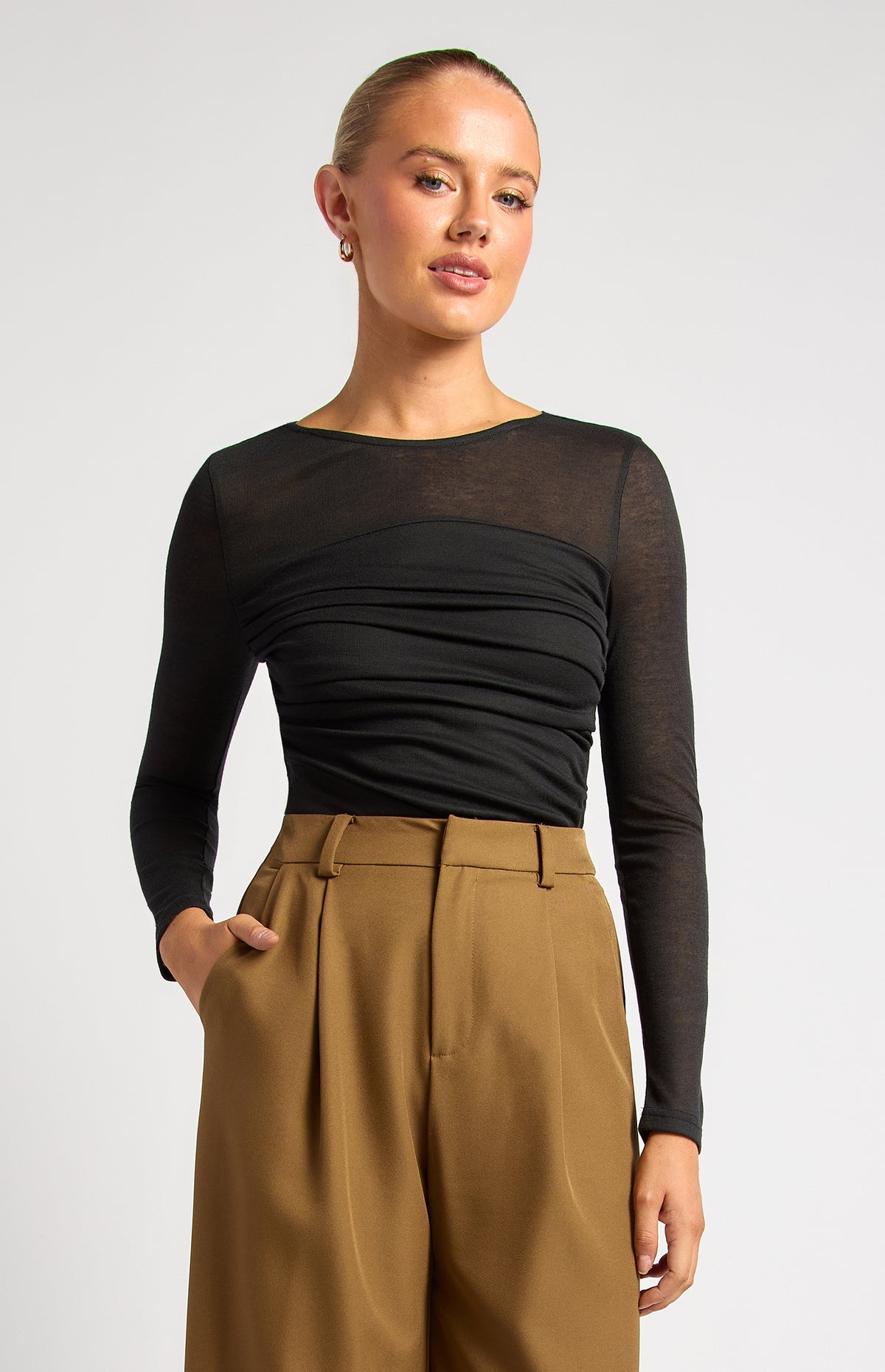Andrews Sheer Top - Black