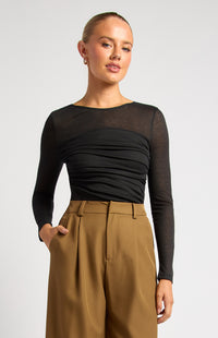 Andrews Sheer Top - Black