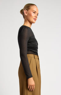 Andrews Sheer Top - Black