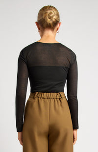 Andrews Sheer Top - Black