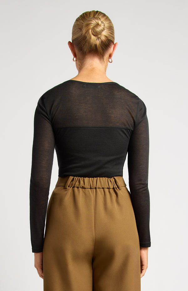 Andrews Sheer Top - Black