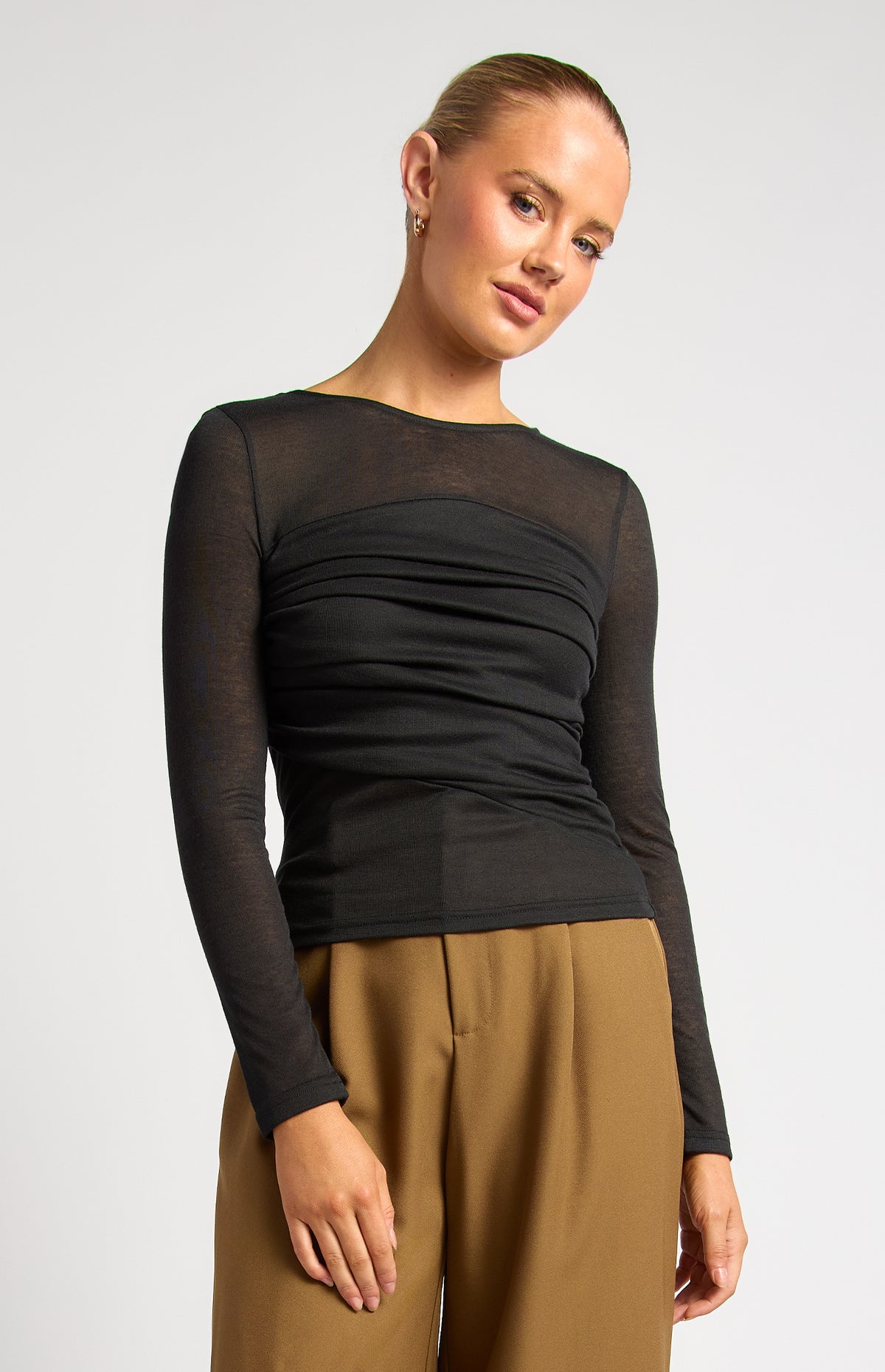 Andrews Sheer Top - Black