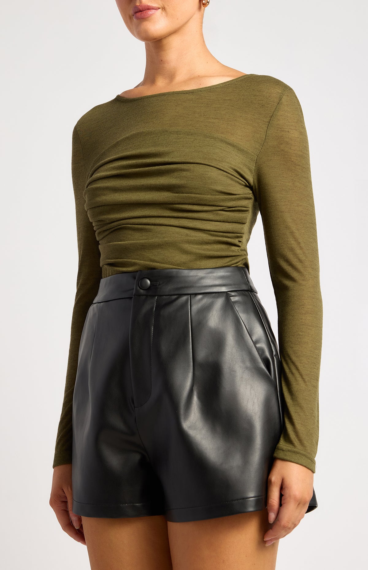 Andrews Sheer Top - Dark Olive