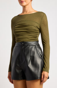 Andrews Sheer Top - Dark Olive