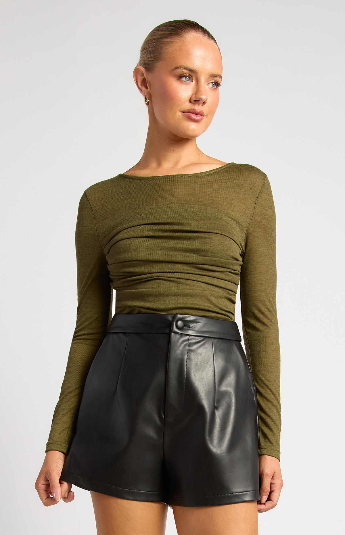 Andrews Sheer Top - Dark Olive