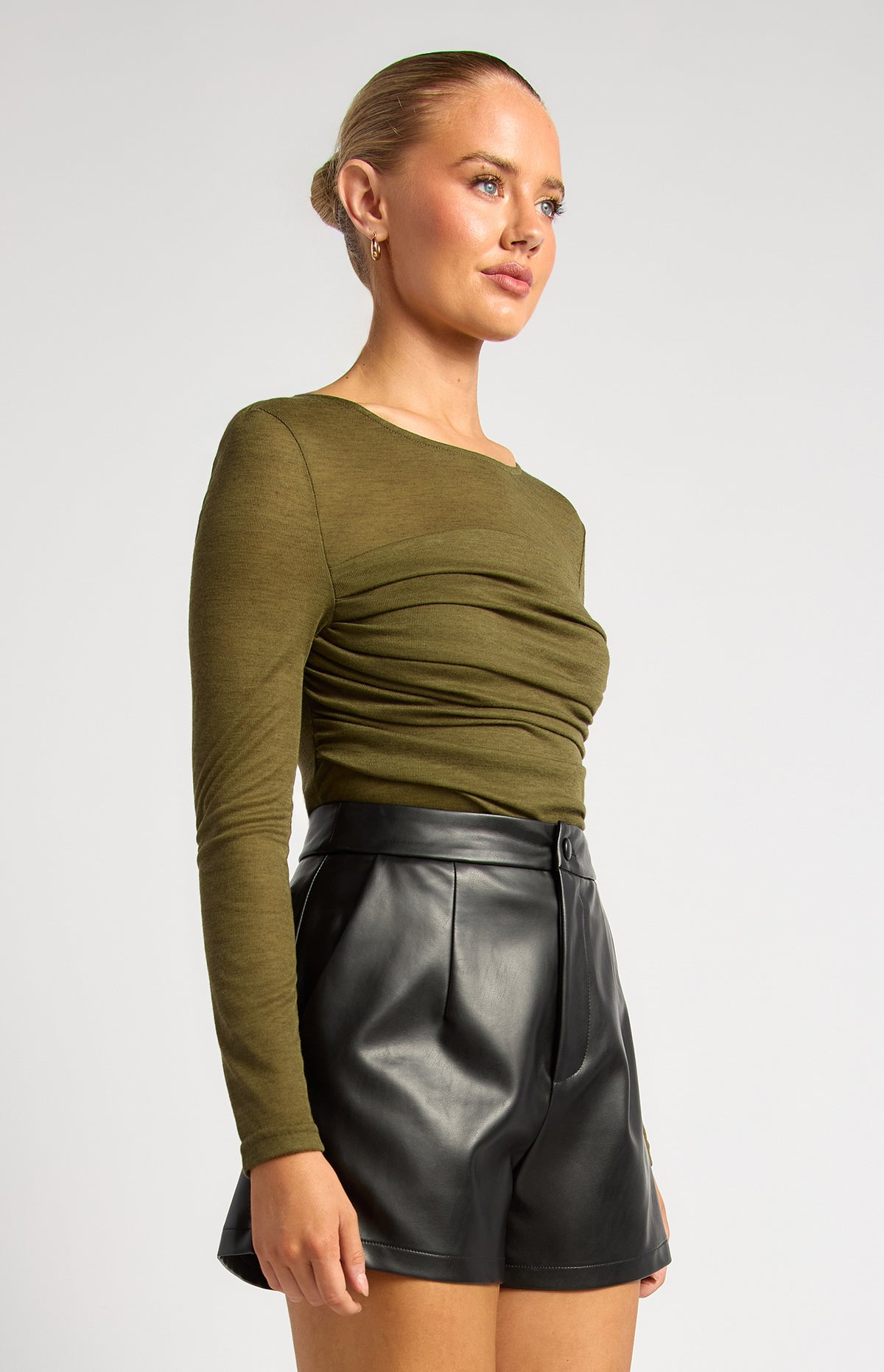 Andrews Sheer Top - Dark Olive