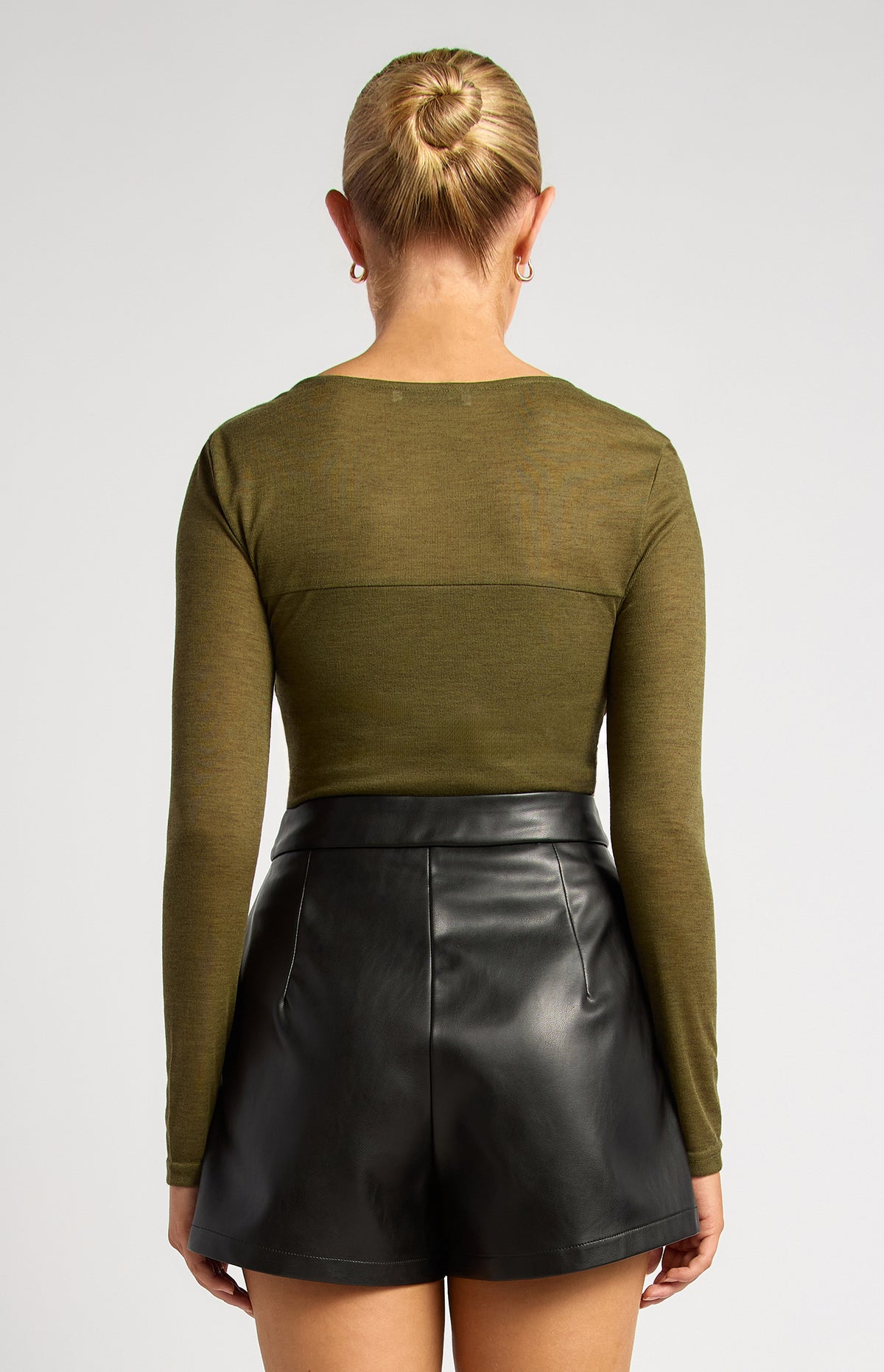 Andrews Sheer Top - Dark Olive