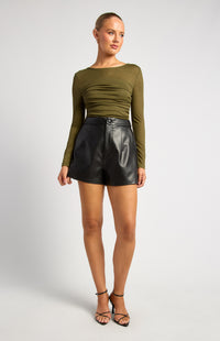 Andrews Sheer Top - Dark Olive