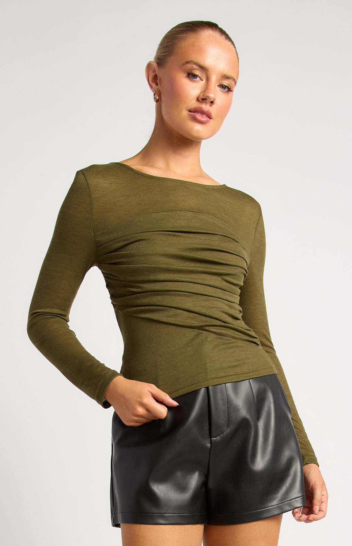 Andrews Sheer Top - Dark Olive