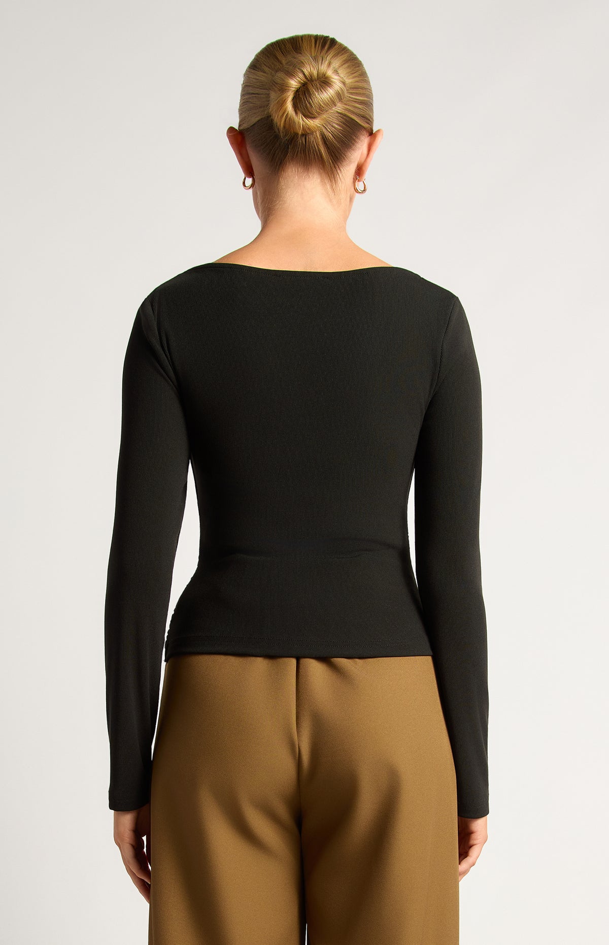 Becci Long Sleeve Top - Black