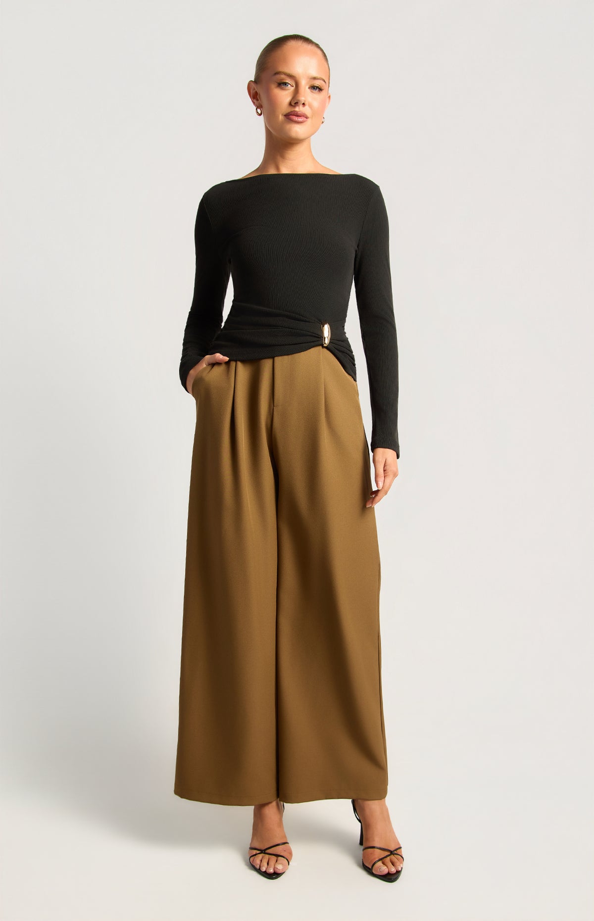 Becci Long Sleeve Top - Black