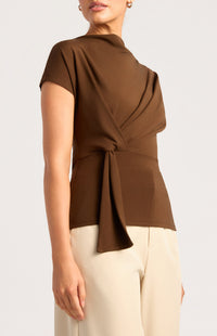 Summer Cowl Neck Top - Espesso