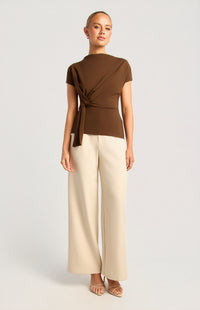 Summer Cowl Neck Top - Espesso
