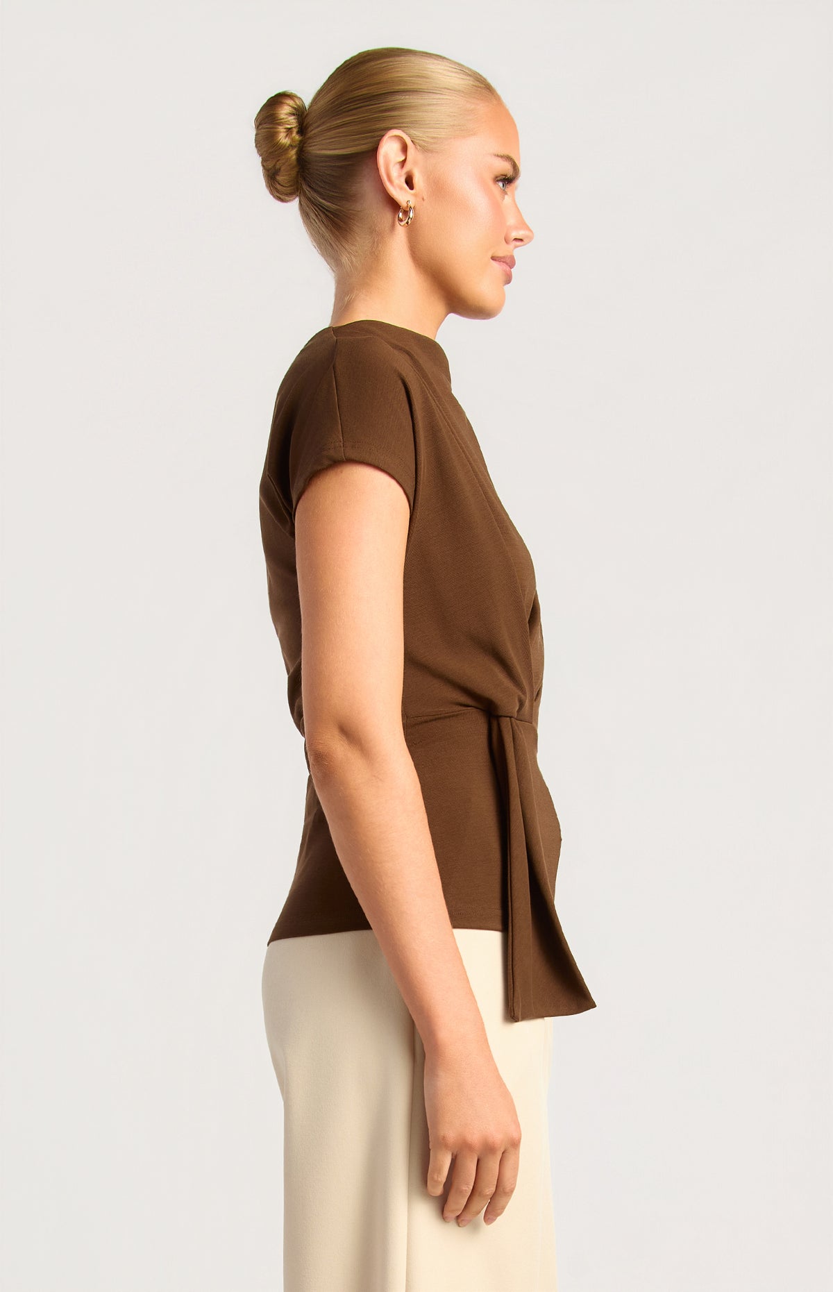 Summer Cowl Neck Top - Espesso